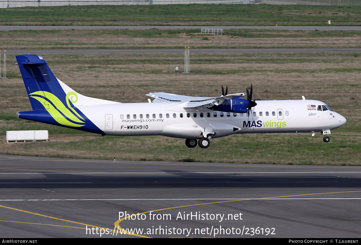 Aircraft Photo of F-WWEH | ATR ATR-72-500 (ATR-72-212A) | MASWings | AirHistory.net #236192