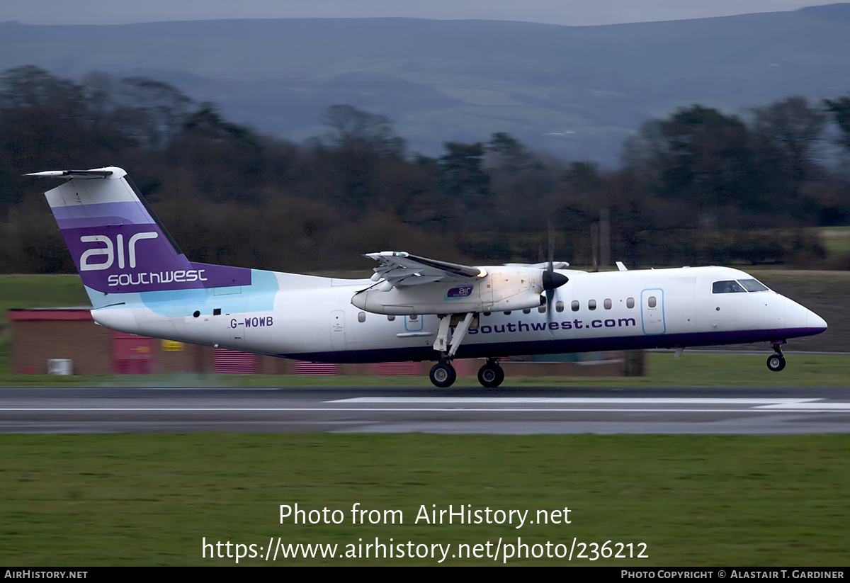 Aircraft Photo of G-WOWB | De Havilland Canada DHC-8-311 Dash 8 | Air Southwest | AirHistory.net #236212