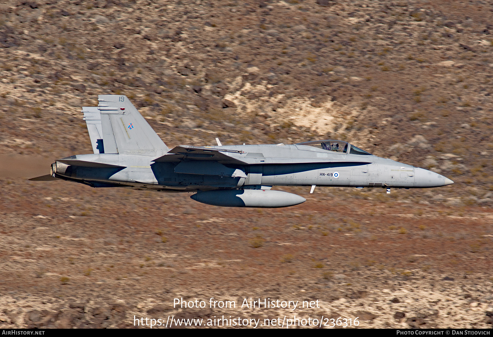 Aircraft Photo of HN-419 | McDonnell Douglas F/A-18C Hornet | Finland - Air Force | AirHistory.net #236316