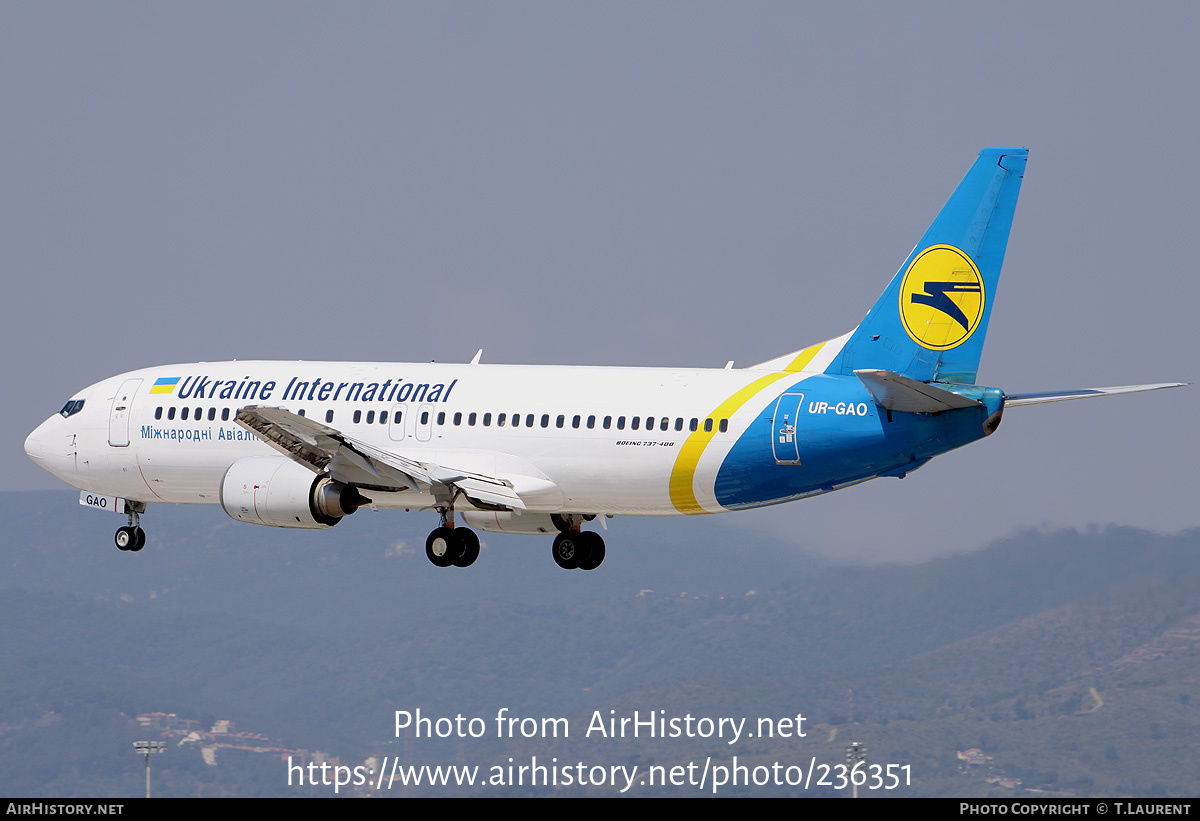 Aircraft Photo of UR-GAO | Boeing 737-4Z9 | Ukraine International Airlines | AirHistory.net #236351