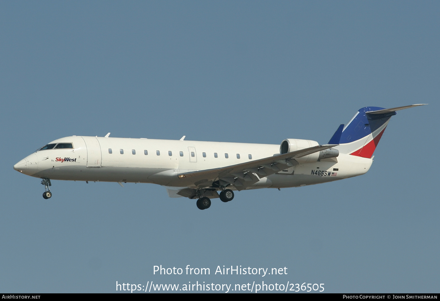 Aircraft Photo of N465SW | Bombardier CRJ-200ER (CL-600-2B19) | SkyWest Airlines | AirHistory.net #236505