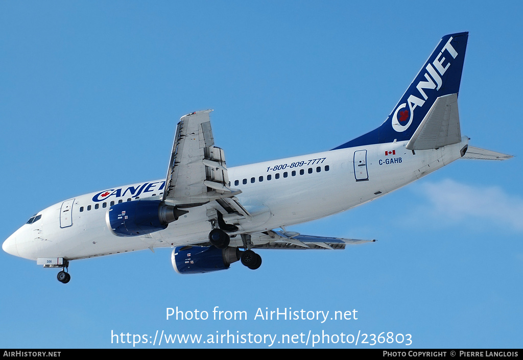 Aircraft Photo of C-GAHB | Boeing 737-529 | CanJet Airlines | AirHistory.net #236803