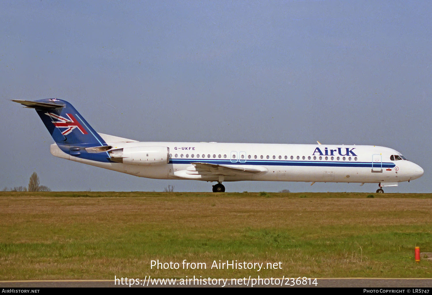 Aircraft Photo of G-UKFE | Fokker 100 (F28-0100) | Air UK | AirHistory.net #236814