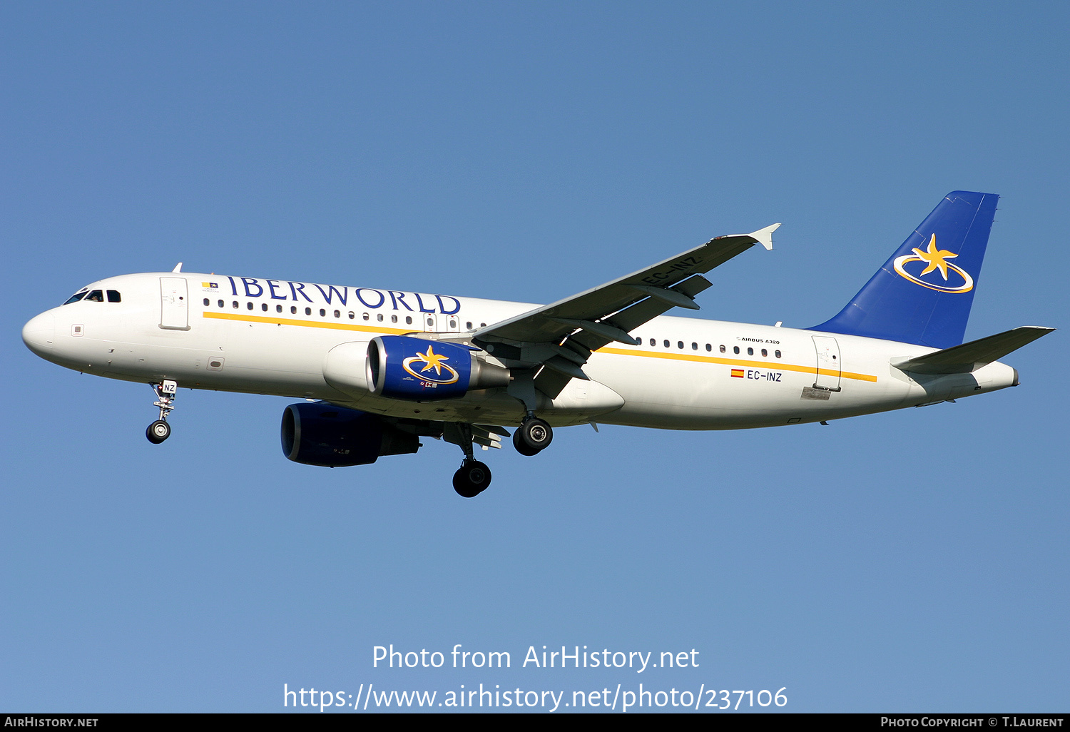 Aircraft Photo of EC-INZ | Airbus A320-214 | Iberworld Airlines | AirHistory.net #237106