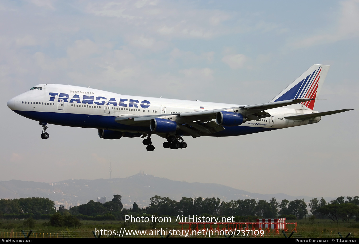 Aircraft Photo of VP-BQA | Boeing 747-219B | Transaero Airlines | AirHistory.net #237109