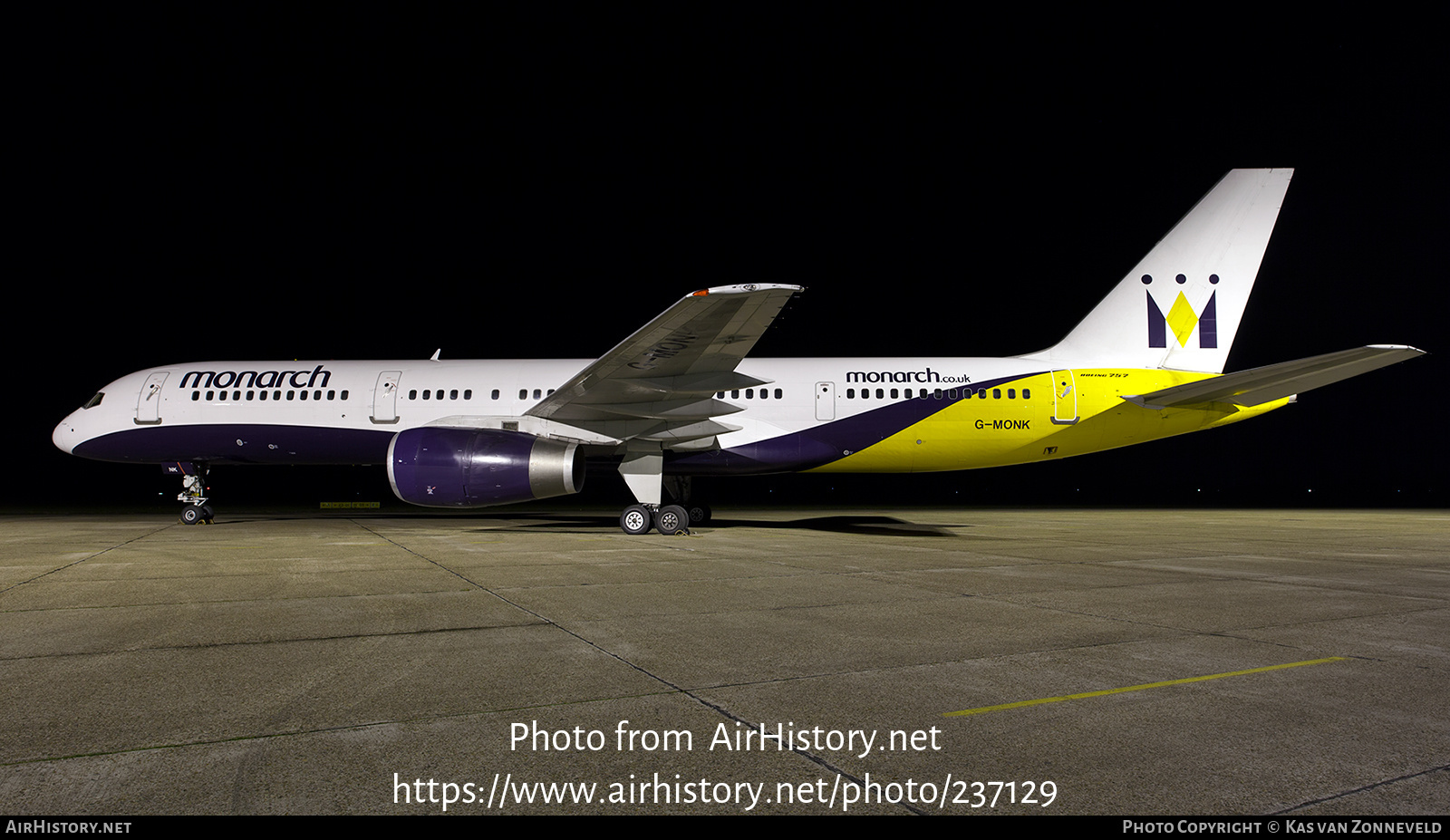 Aircraft Photo of G-MONK | Boeing 757-2T7 | Monarch Airlines | AirHistory.net #237129