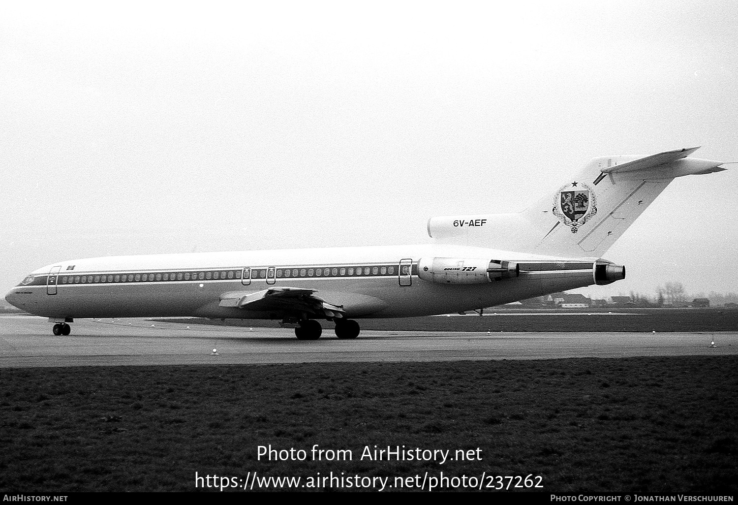 Aircraft Photo of 6V-AEF | Boeing 727-2M1/Adv | Senegal Government | AirHistory.net #237262