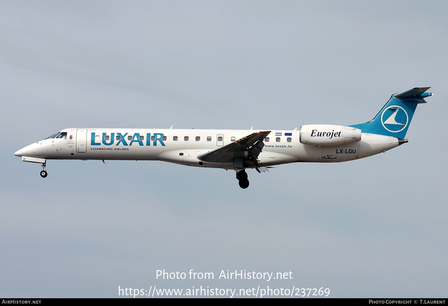 Aircraft Photo of LX-LGU | Embraer ERJ-145EP (EMB-145EP) | Luxair | AirHistory.net #237269