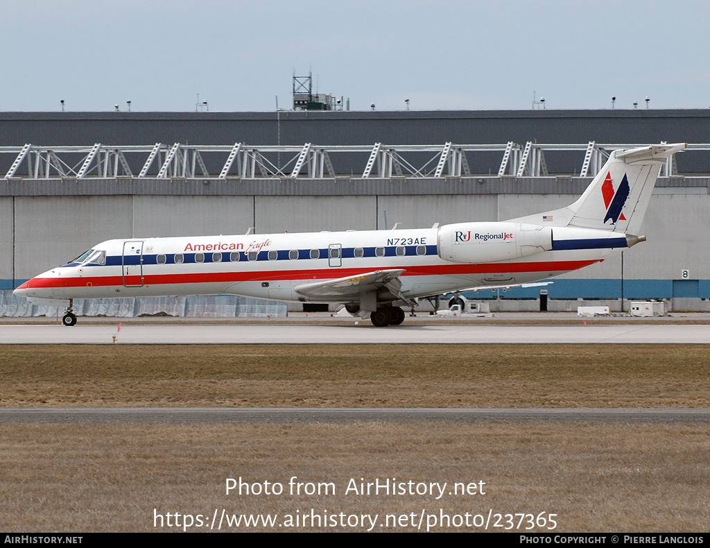 Aircraft Photo of N723AE | Embraer ERJ-135LR (EMB-135LR) | American Eagle | AirHistory.net #237365