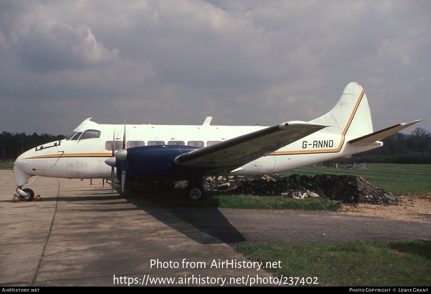 Aircraft Photo of G-ANNO | De Havilland D.H. 114 Heron 1B/C | Fairflight Charters | AirHistory.net #237402