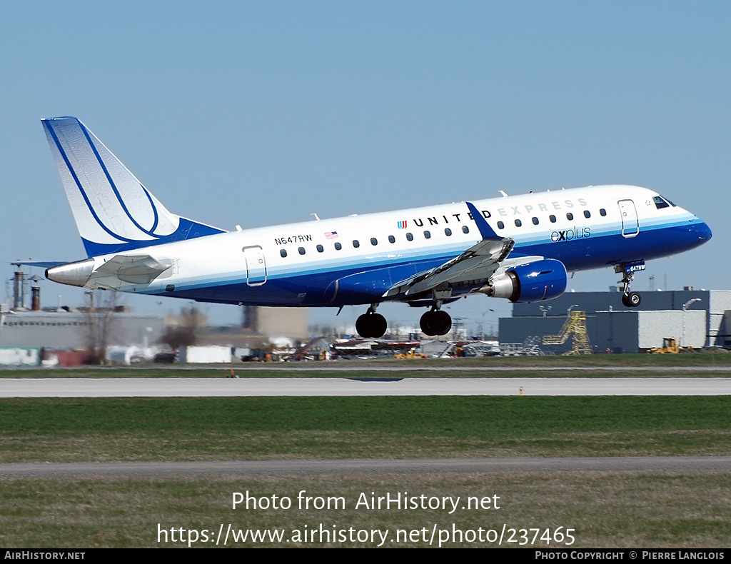 Aircraft Photo of N647RW | Embraer 170SE (ERJ-170-100SE) | United Express | AirHistory.net #237465