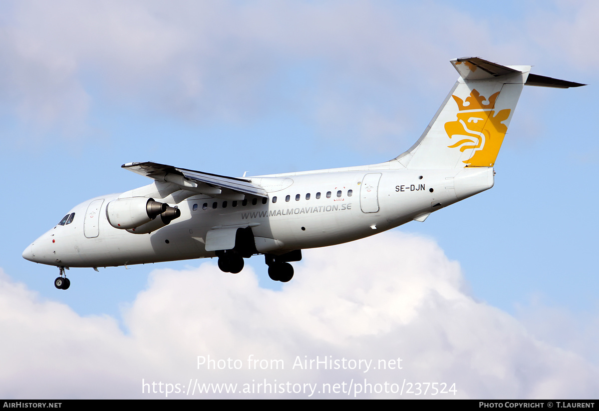 Aircraft Photo of SE-DJN | British Aerospace Avro 146-RJ85 | Malmö Aviation | AirHistory.net #237524