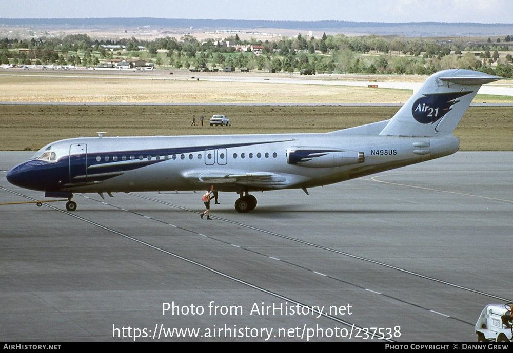 Aircraft Photo of N498US | Fokker F28-4000 Fellowship | Air21 | AirHistory.net #237538