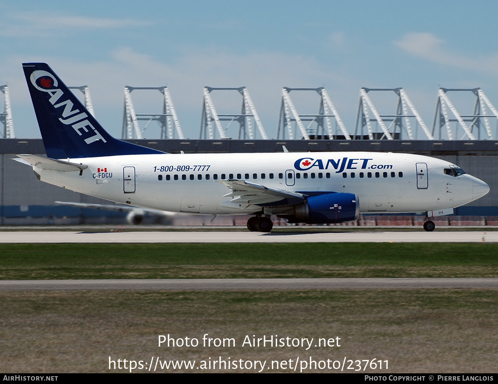 Aircraft Photo of C-FDCU | Boeing 737-522 | CanJet Airlines | AirHistory.net #237611