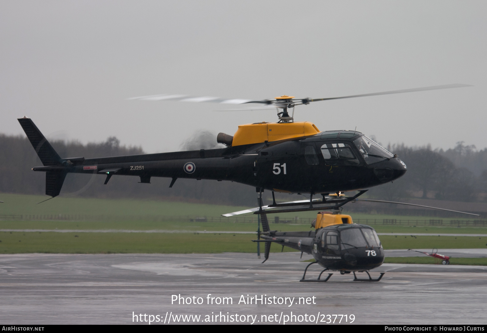 Aircraft Photo of ZJ251 | Eurocopter AS-350BB Squirrel HT2 | UK - Air Force | AirHistory.net #237719