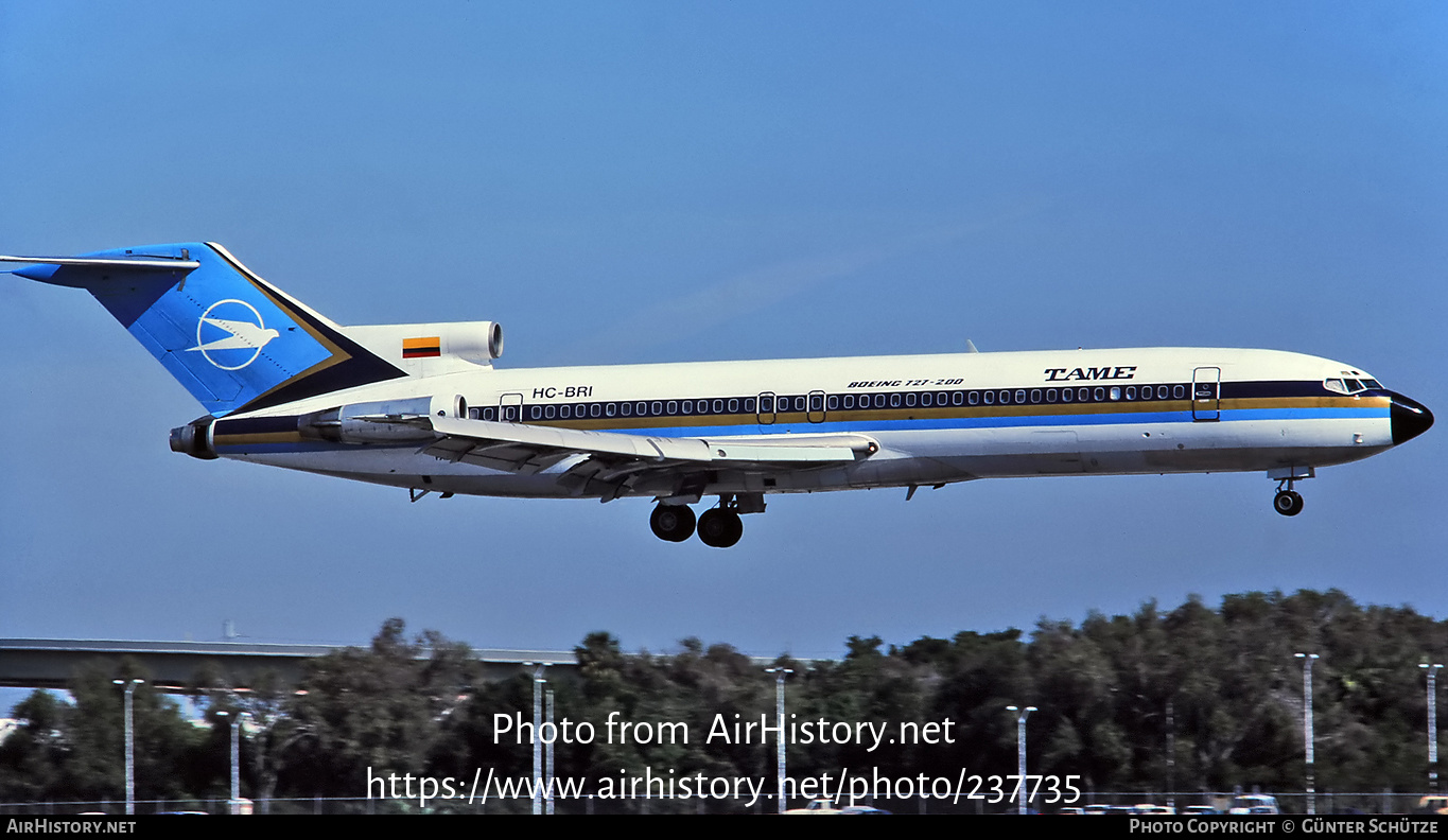 Aircraft Photo of HC-BRI / FAE-560 | Boeing 727-230/Adv | TAME - Transportes Aéreos Militares Ecuatorianos | AirHistory.net #237735