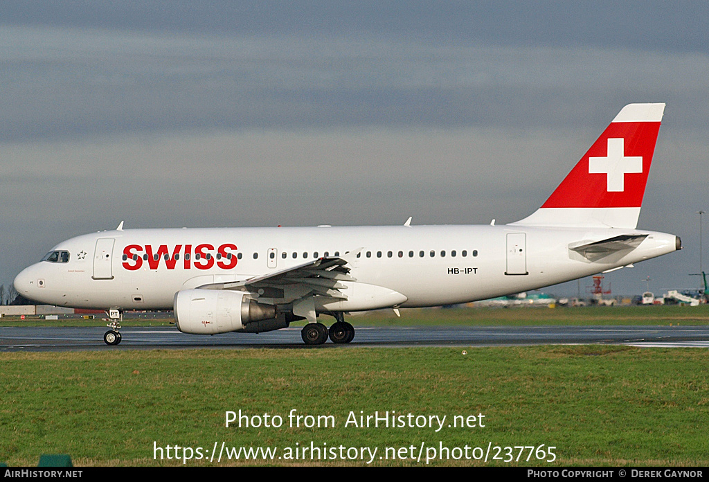 Aircraft Photo of HB-IPT | Airbus A319-112 | Swiss International Air Lines | AirHistory.net #237765