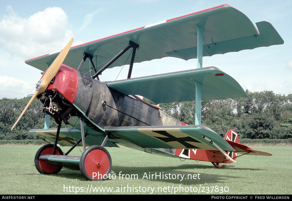 Aircraft Photo of G-FOKK / 477/17 | Fokker Dr.1 (replica) | Germany - Air Force | AirHistory.net #237830