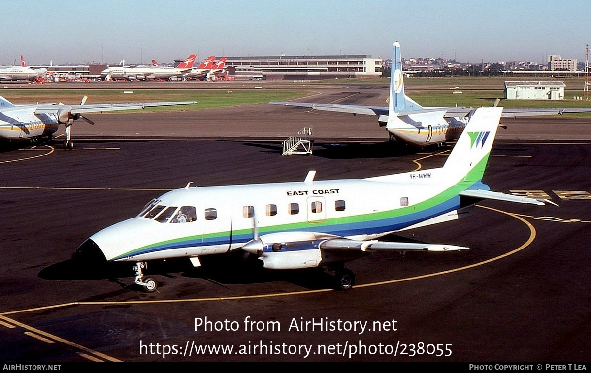 Aircraft Photo of VH-MWW | Embraer EMB-110P2 Bandeirante | East Coast Airlines | AirHistory.net #238055