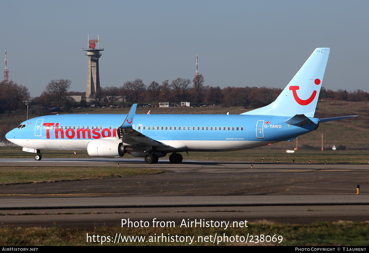 Aircraft Photo of G-TAWD | Boeing 737-8K5 | Thomson Airways | AirHistory.net #238069