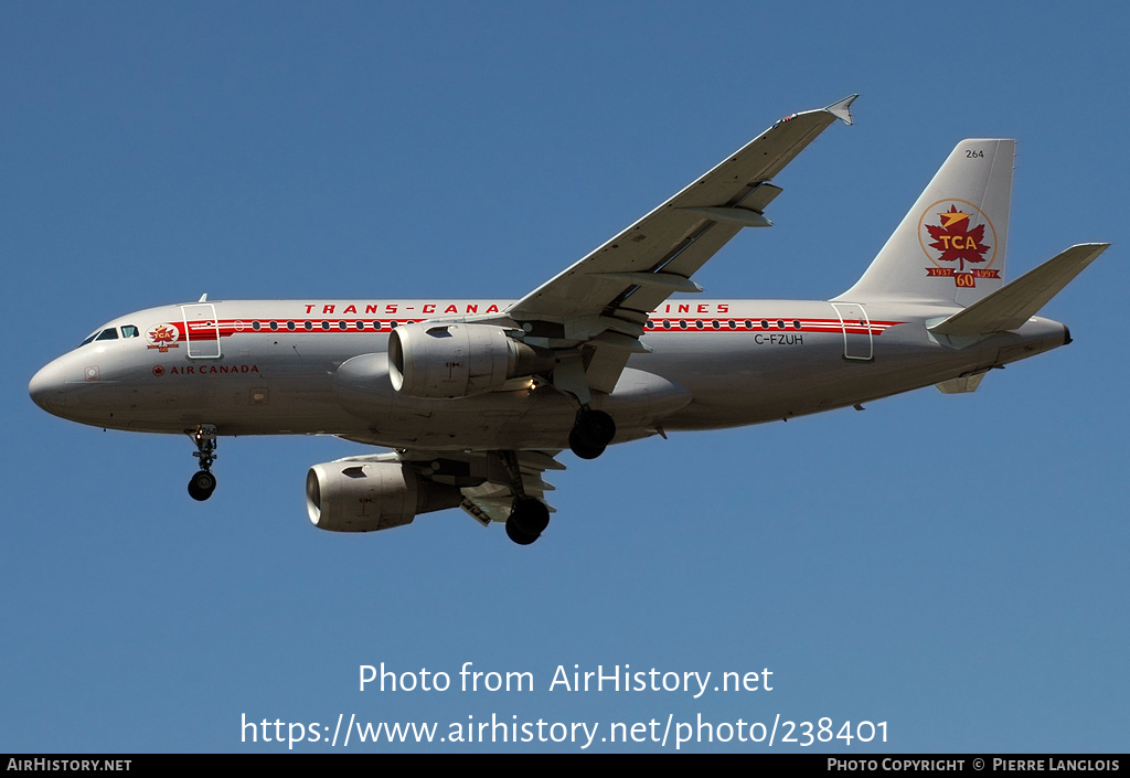 Aircraft Photo of C-FZUH | Airbus A319-114 | Air Canada | Trans-Canada Air Lines - TCA | AirHistory.net #238401