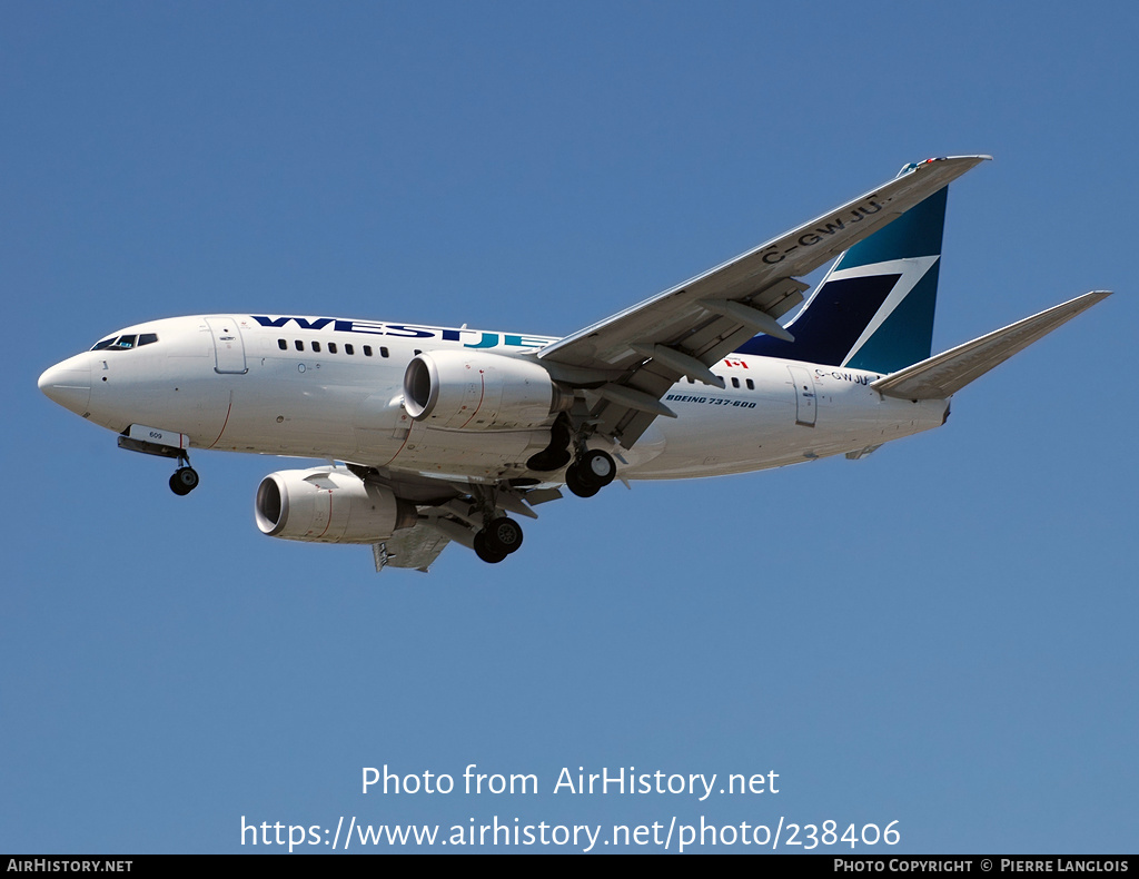 Aircraft Photo of C-GWJU | Boeing 737-6CT | WestJet | AirHistory.net #238406