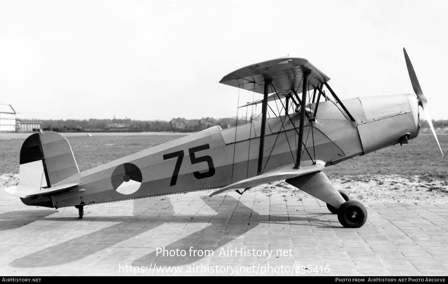 Aircraft Photo of 75 | Bucker Bu-131A Jungmann | Netherlands - Air Force | AirHistory.net #238416