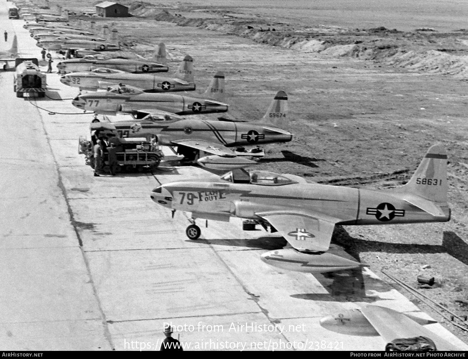 Aircraft Photo of 45-8631 / 58631 | Lockheed F-80B Shooting Star | USA - Air Force | AirHistory.net #238421