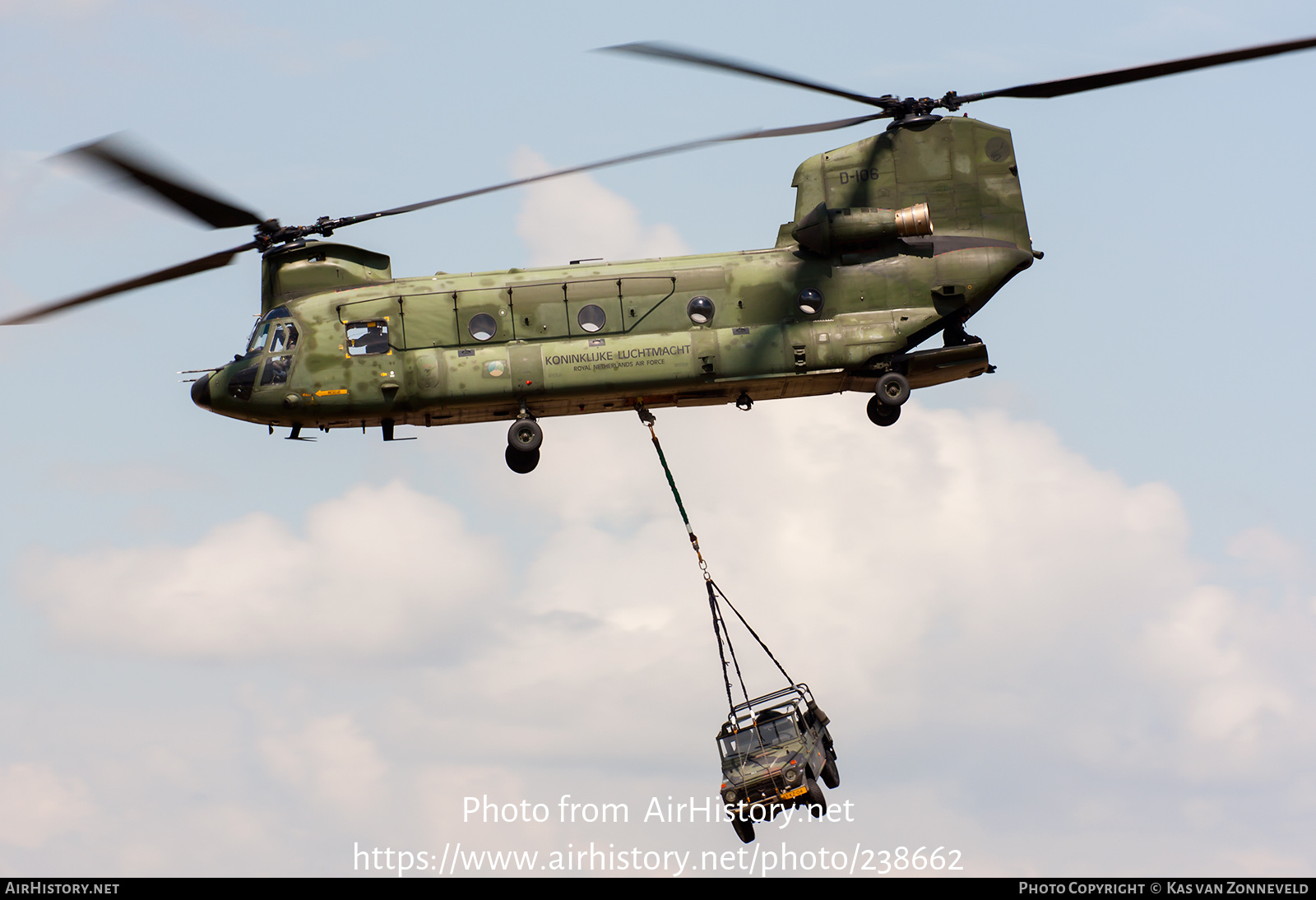 Aircraft Photo of D-106 | Boeing CH-47D Chinook (414) | Netherlands - Air Force | AirHistory.net #238662