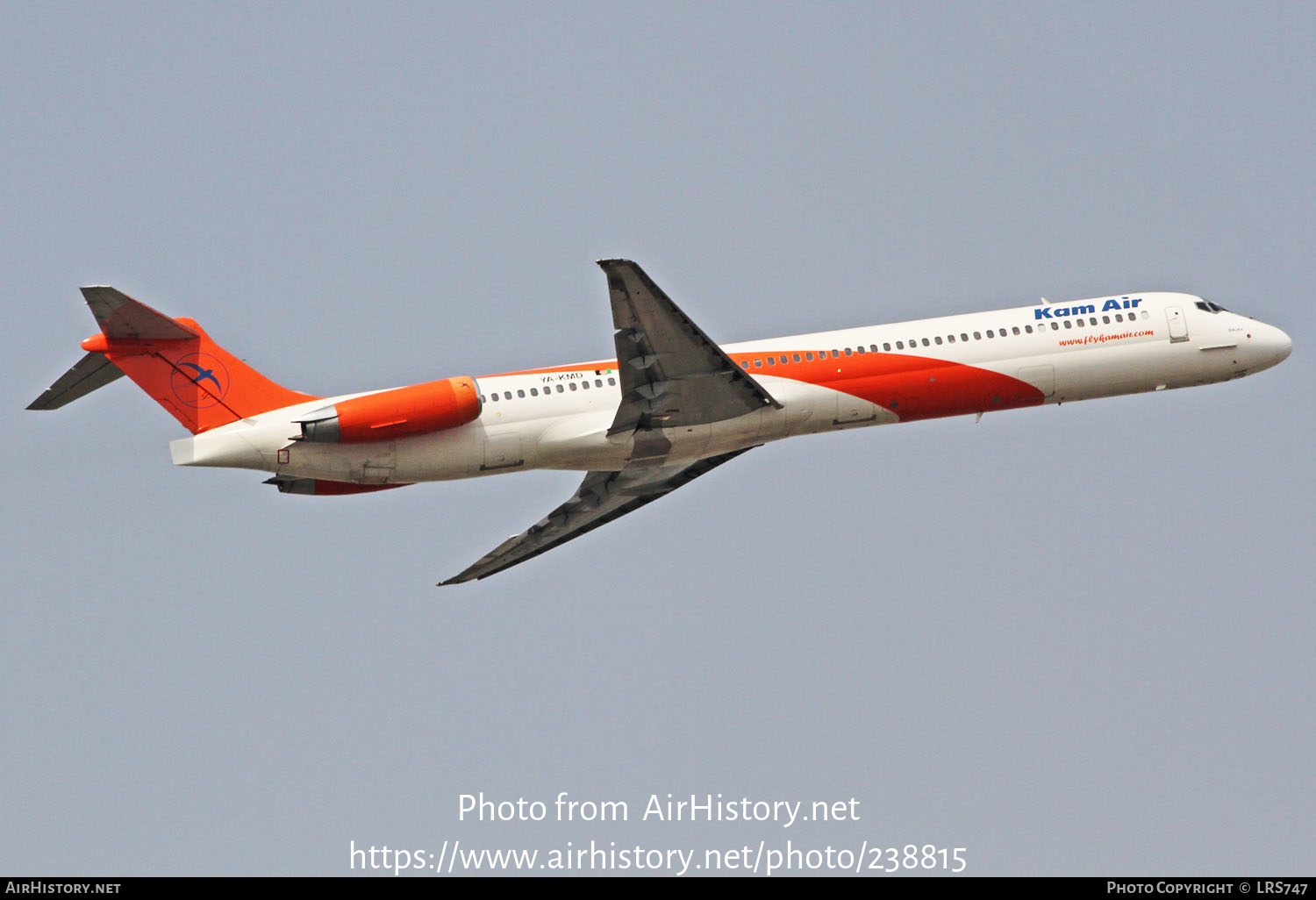 Aircraft Photo of YA-KMD | McDonnell Douglas MD-82 (DC-9-82) | Kam Air | AirHistory.net #238815