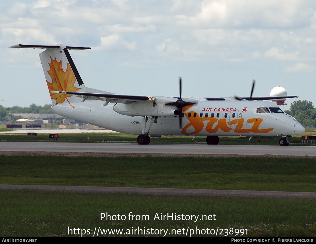 Aircraft Photo of C-GETA | De Havilland Canada DHC-8-301 Dash 8 | Air Canada Jazz | AirHistory.net #238991