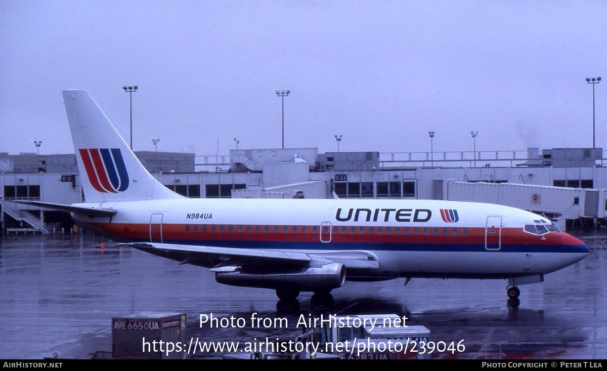 Aircraft Photo of N984UA | Boeing 737-291 | United Airlines | AirHistory.net #239046