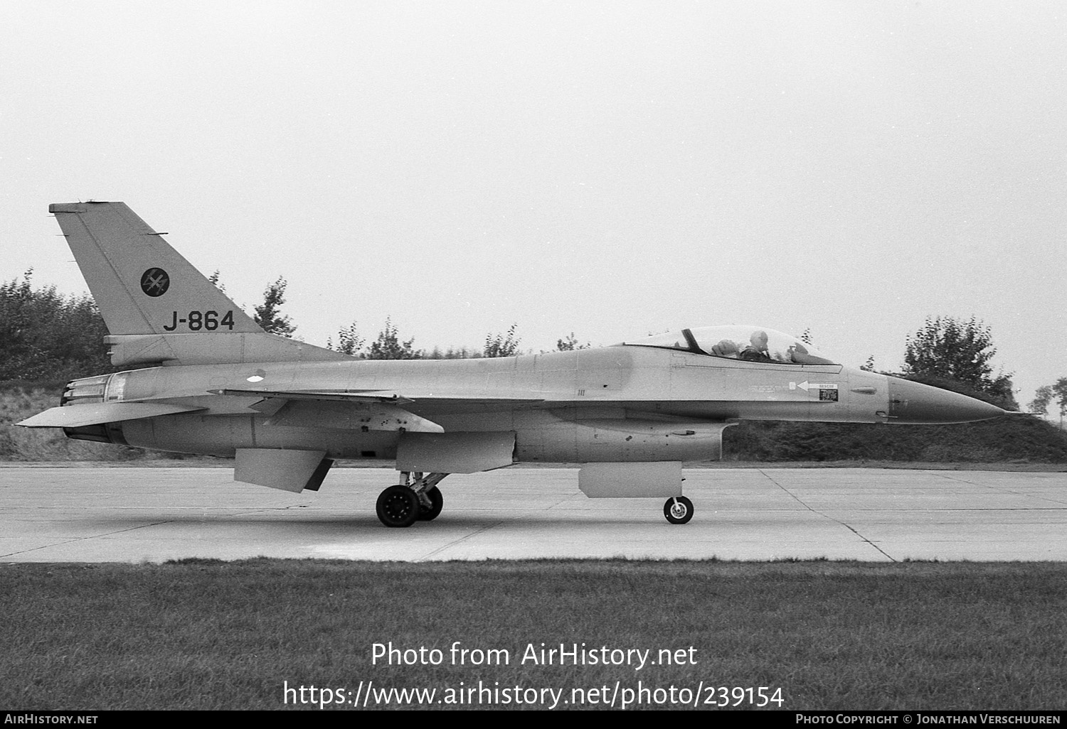 Aircraft Photo of J-864 | General Dynamics F-16A Fighting Falcon | Netherlands - Air Force | AirHistory.net #239154