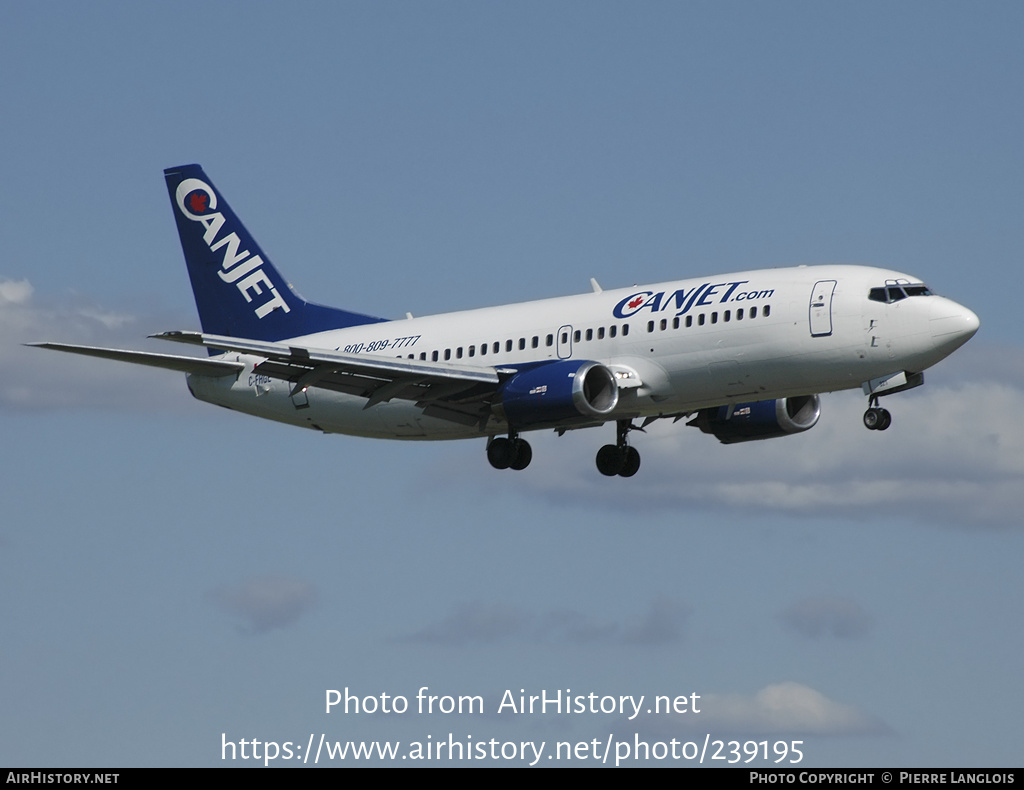 Aircraft Photo of C-FHGE | Boeing 737-35B | CanJet Airlines | AirHistory.net #239195