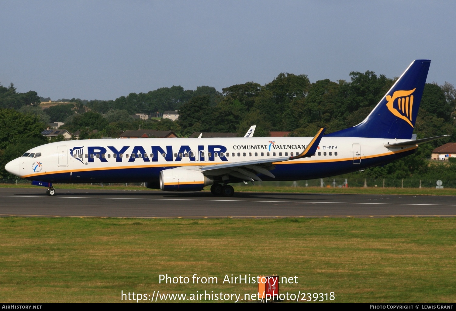 Aircraft Photo of EI-EFH | Boeing 737-8AS | Ryanair | AirHistory.net #239318