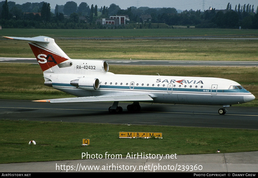 Aircraft Photo of RA-42432 | Yakovlev Yak-42D | Sar Avia - Saratov Airlines | AirHistory.net #239360