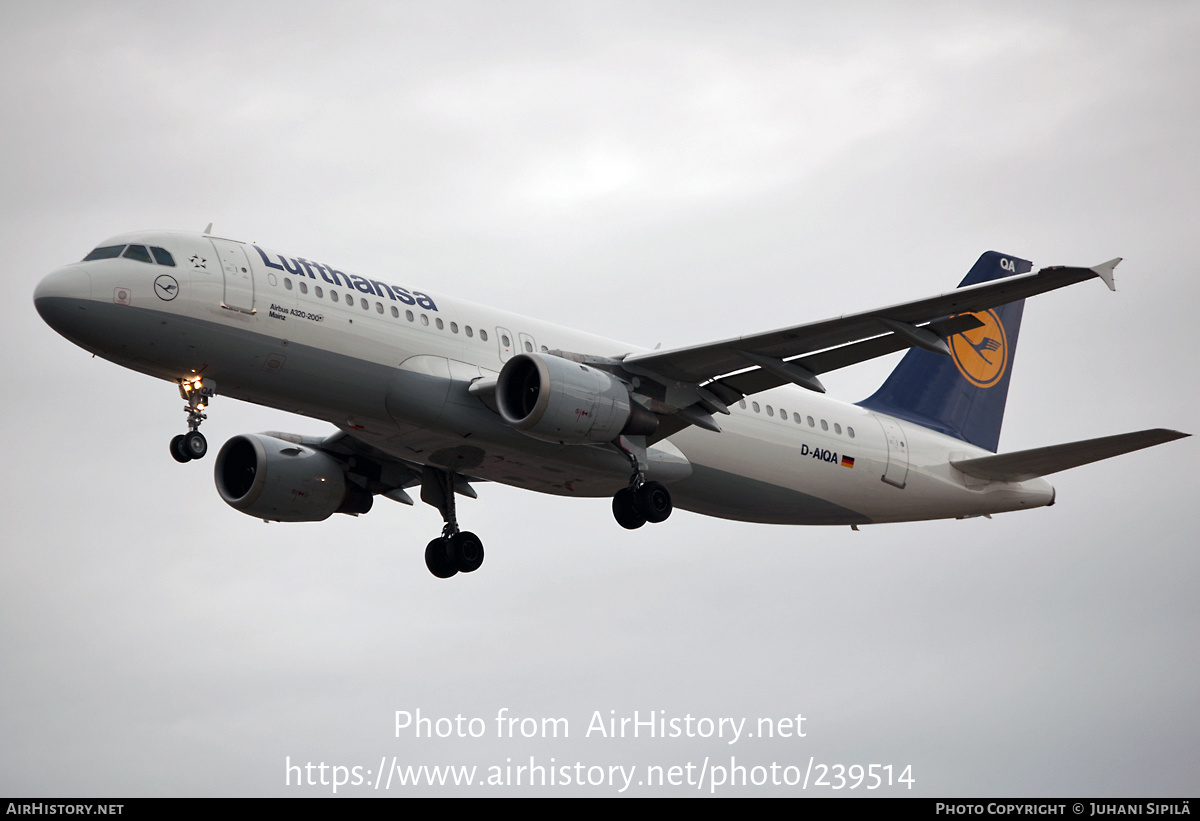 Aircraft Photo of D-AIQA | Airbus A320-211 | Lufthansa | AirHistory.net #239514