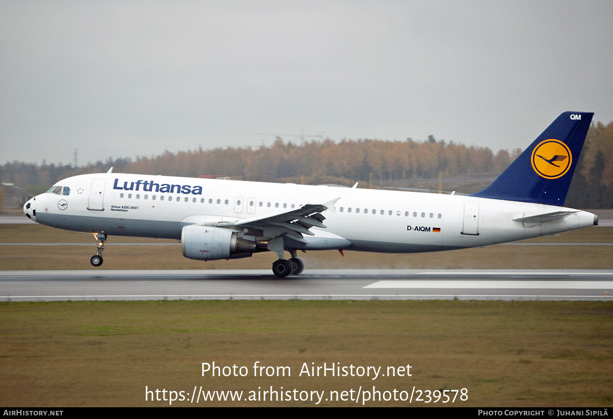 Aircraft Photo of D-AIQM | Airbus A320-211 | Lufthansa | AirHistory.net #239578