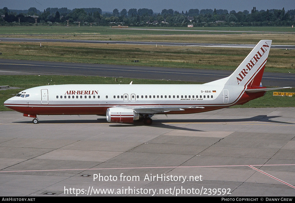 Aircraft Photo of D-ABAI | Boeing 737-46J | Air Berlin | AirHistory.net #239592