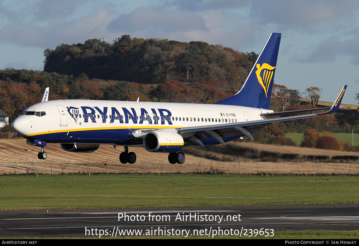 Aircraft Photo of EI-FRB | Boeing 737-8AS | Ryanair | AirHistory.net #239653