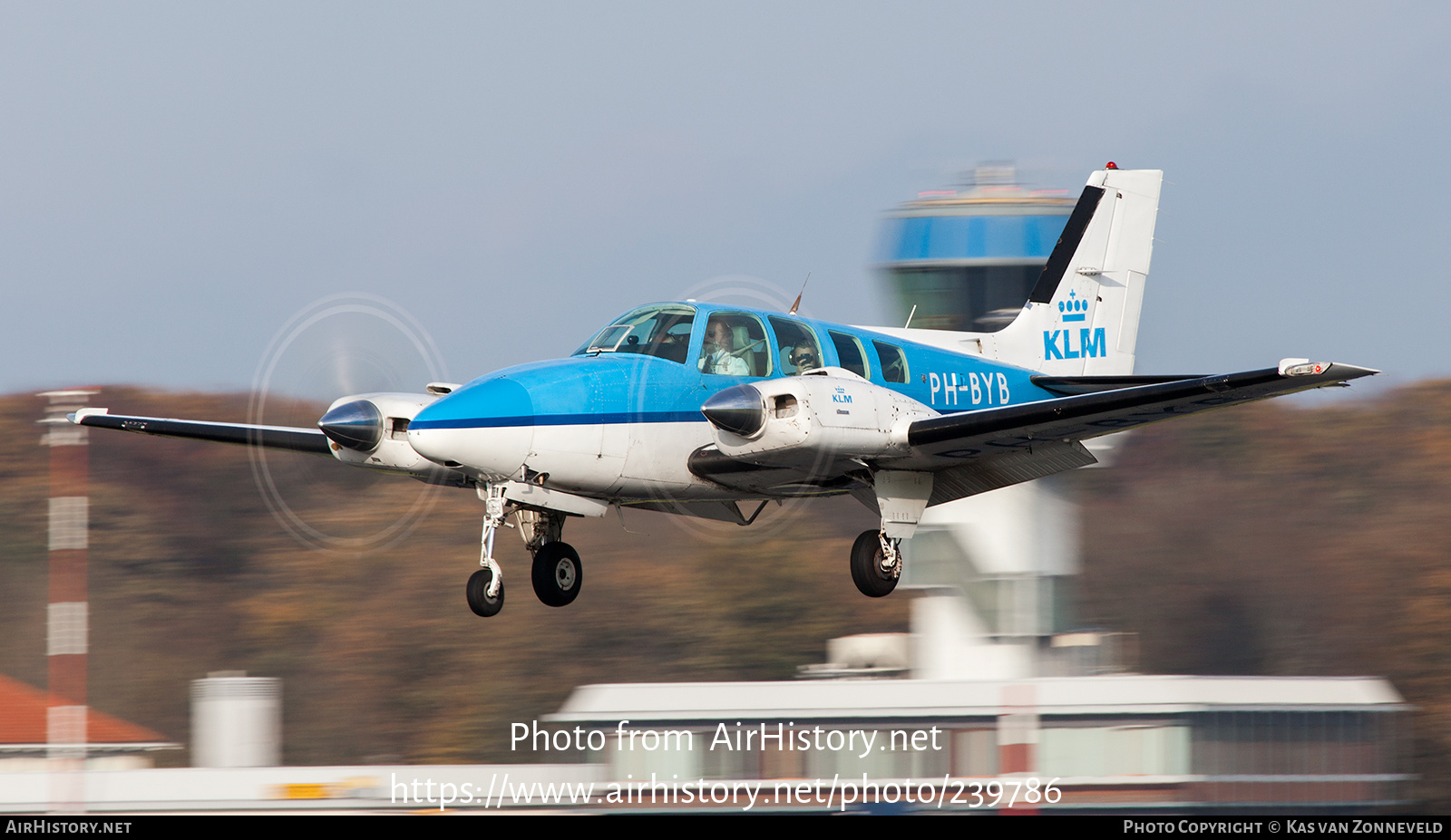 Aircraft Photo of PH-BYB | Beech 58 Baron | KLM Luchtvaartschool | AirHistory.net #239786