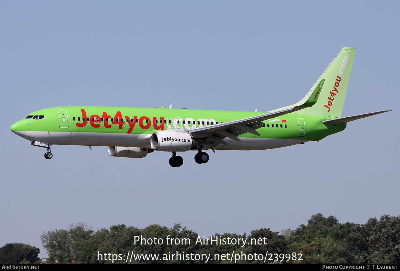 Aircraft Photo of CN-RPF | Boeing 737-8K5 | Jet4you | AirHistory.net #239982