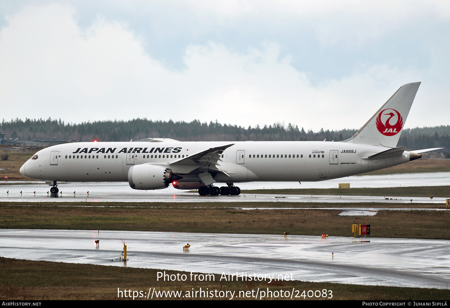 Aircraft Photo of JA868J | Boeing 787-9 Dreamliner | Japan Airlines - JAL | AirHistory.net #240083