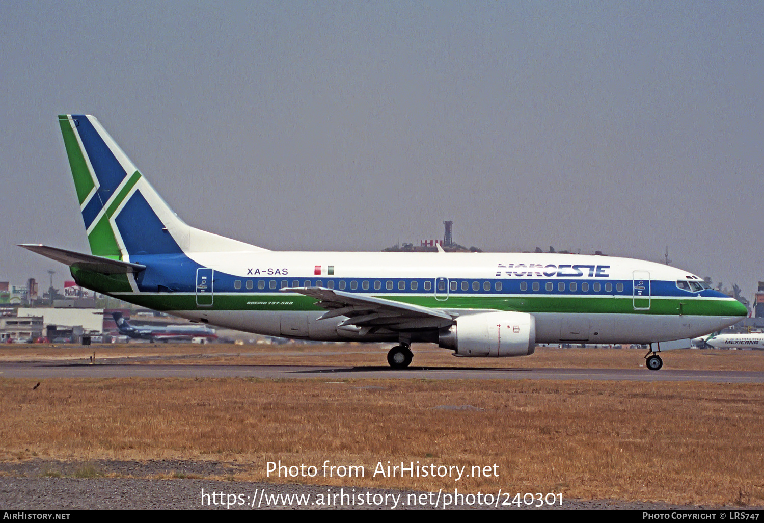 Aircraft Photo of XA-SAS | Boeing 737-5Y0 | Aviación del Noroeste | AirHistory.net #240301