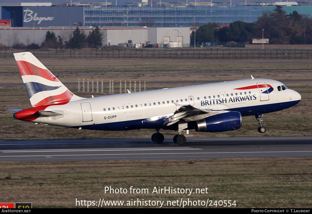 Aircraft Photo of G-EUPP | Airbus A319-131 | British Airways | AirHistory.net #240554