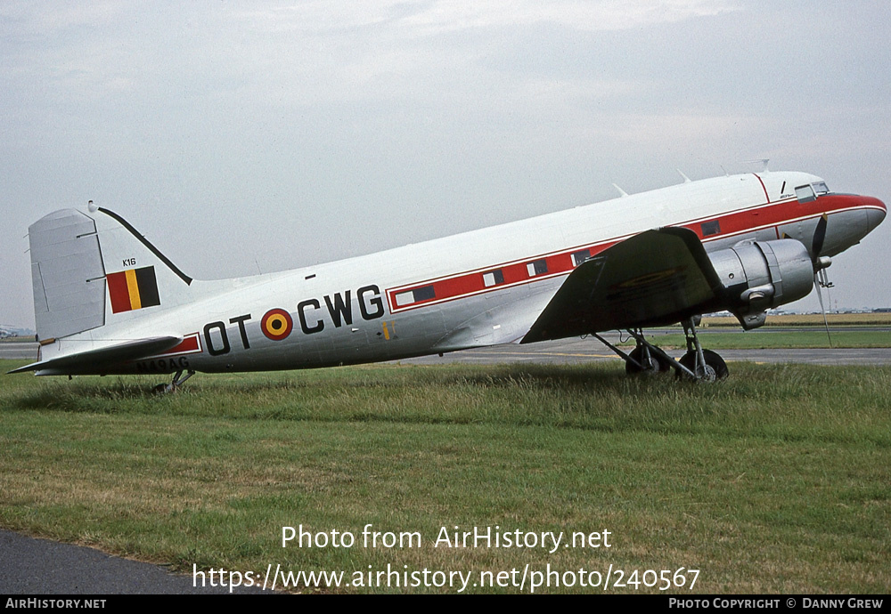 Aircraft Photo of N49AG / K-16 | Douglas DC-3(C) | Belgium - Air Force | AirHistory.net #240567