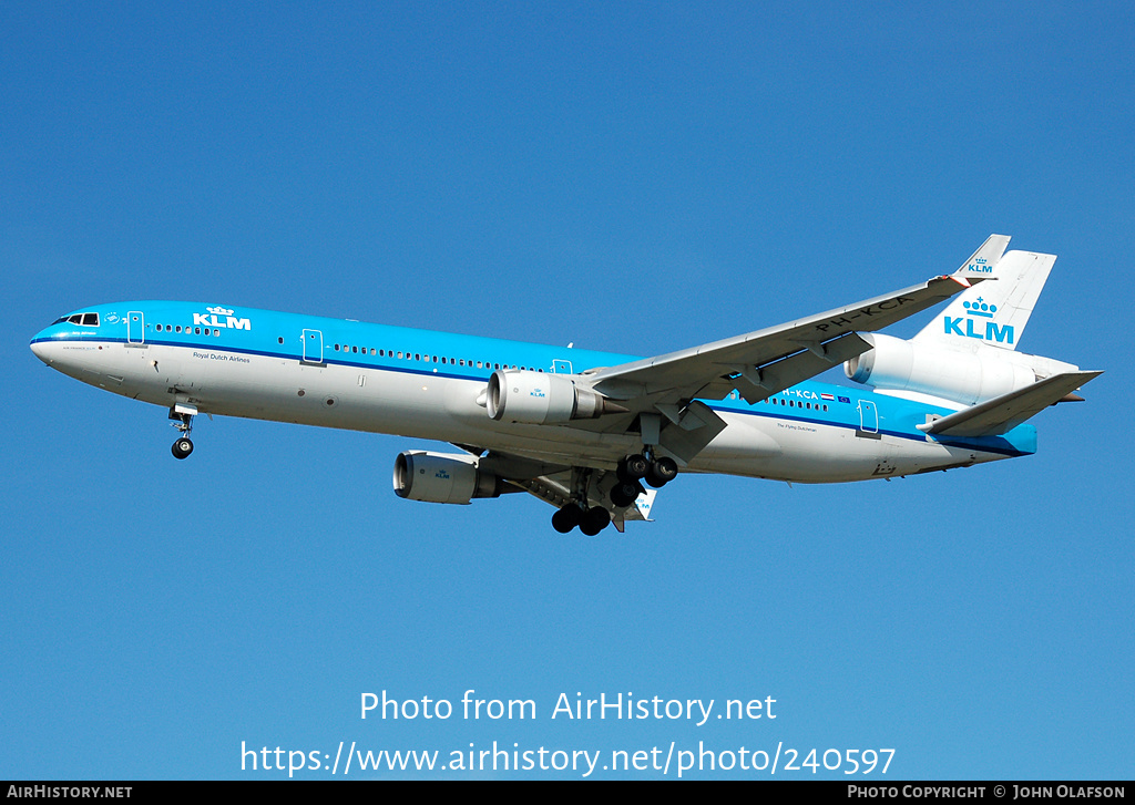 Aircraft Photo of PH-KCA | McDonnell Douglas MD-11 | KLM - Royal Dutch Airlines | AirHistory.net #240597