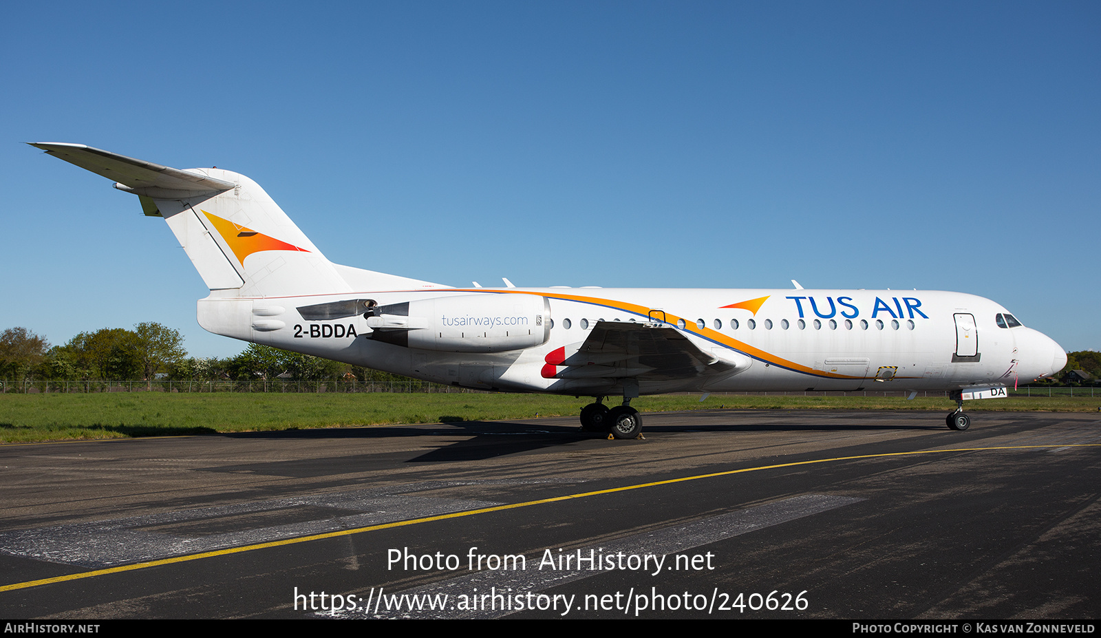 Aircraft Photo of 2-BDDA | Fokker 70 (F28-0070) | Tus Airways | AirHistory.net #240626