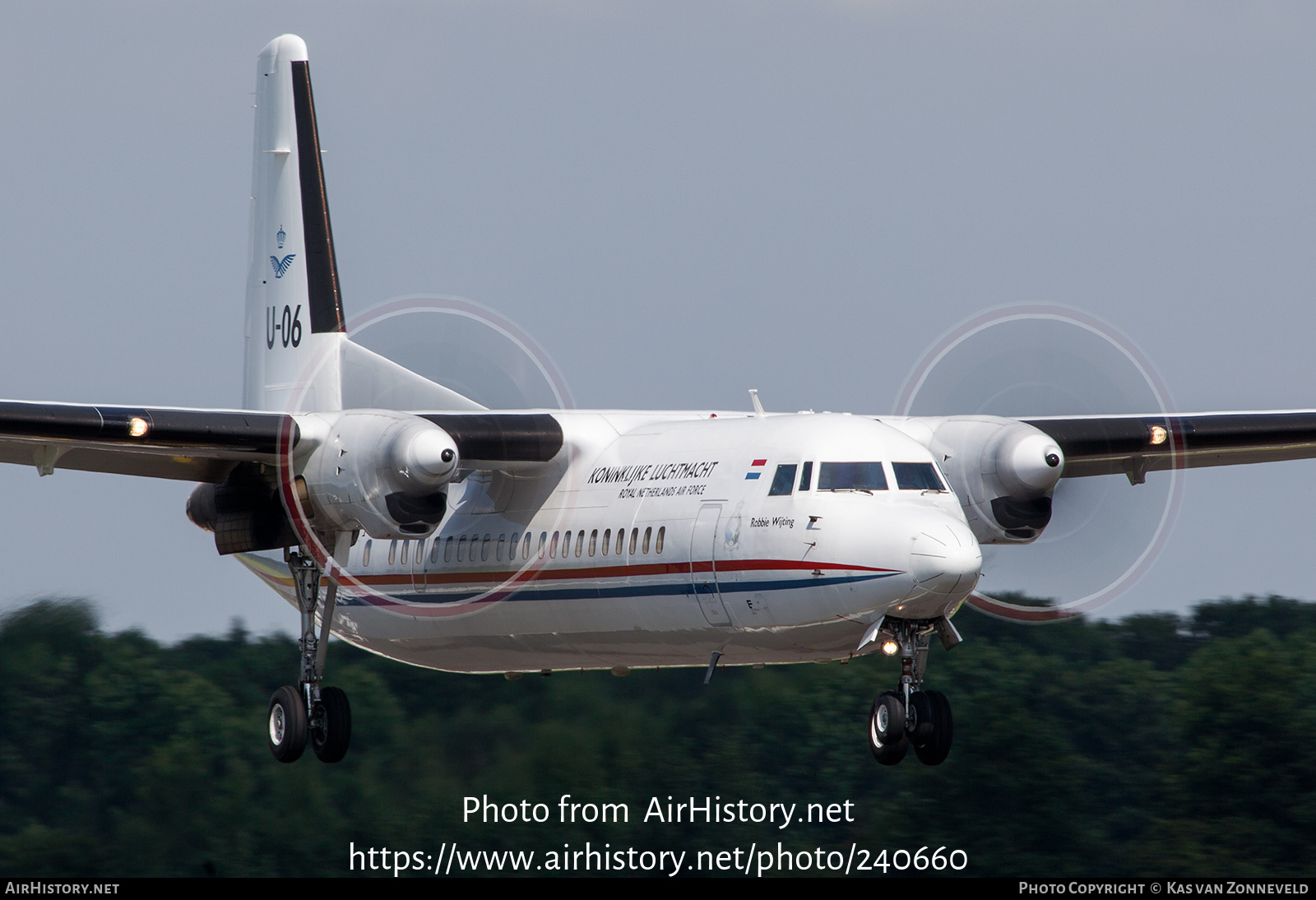 Aircraft Photo of U-06 | Fokker 50 | Netherlands - Air Force | AirHistory.net #240660