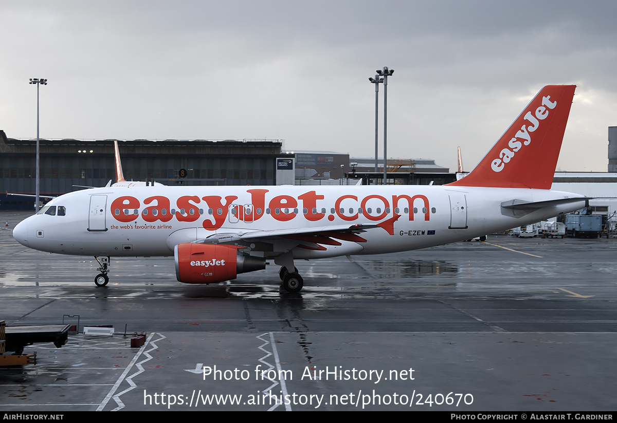 Aircraft Photo of G-EZEW | Airbus A319-111 | EasyJet | AirHistory.net #240670